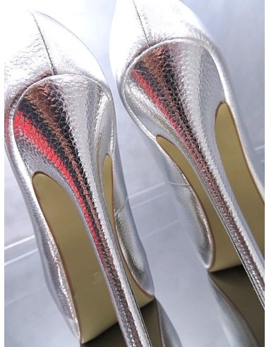 Fersini Original High Heels Platform Pumps Silver