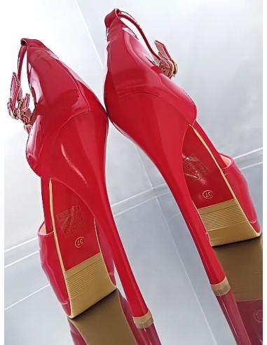 GoGo Original Stiletto High Heels Designer Platform Pumps Red