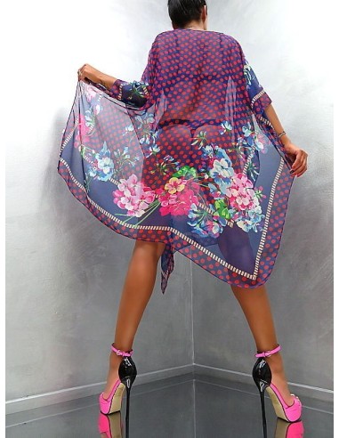 Fashion Designer Bright & Soft Silk Poncho Dress Tunic Top