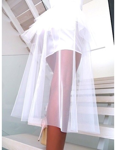 Manosque Original Designer Tulle Skirt White