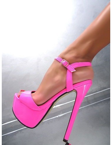 Fersini Original Stiletto High Heels Iconic Platform Sandals Fuxia