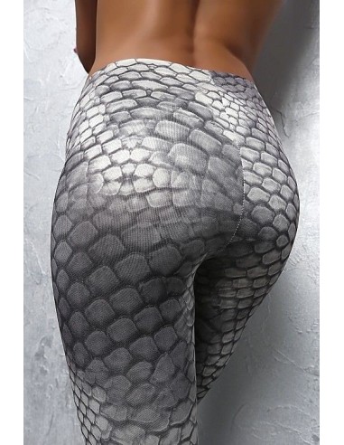 Identita Collezioni Original Fashion Stretch Leggings Snake Grey