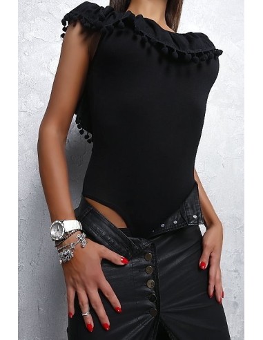 TN T8 Original Designer Stretch Open Back Body Shirt Black