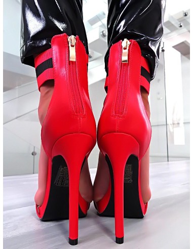 Diamantique Original High Heels Platform Sandals Red