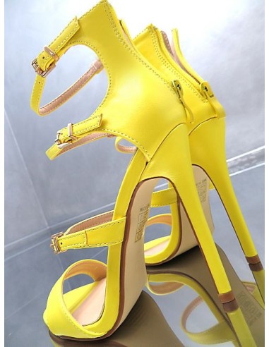 Tulipano Original Designer High Heels Platform Sandals Yellow