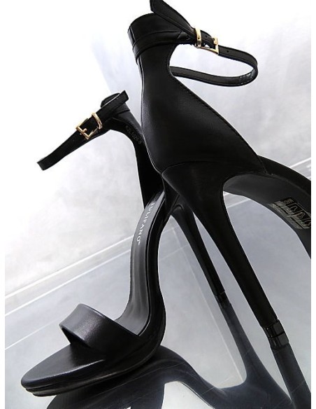 Tulipano Original Designer High Heels Platform Sandals Black