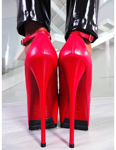 1969 Original Made in Italy High Heels DS Style Stiletto Pumps Leather Red