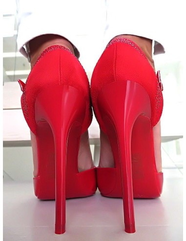 Diamantique Original High Heels Crystals Pumps Red