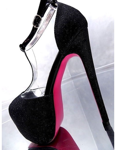 Diamantique Original High Heels Platform Sandals Black